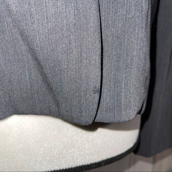 Burberry Authentic Vintage Tailored Jacket Size 4 Wool Blend Dark Gray - Picture 7 of 12